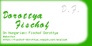 dorottya fischof business card